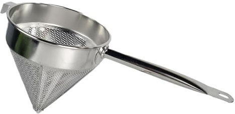 JISADER Colador de Caldo de Acero Inoxidable, colador de Malla de 8 Pulgadas de diámetro, utensilio para sopas y Salsas, colador para Colar líquidos