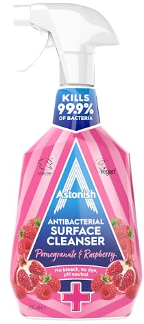 Astonish Special Aromatic Edition Multi-Purpose Anti-Bacterial Surface Cleanser Spray, Pomegranate and Raspberry Scent, 750ml