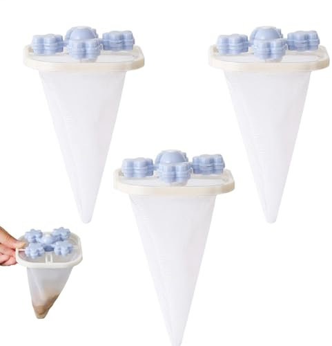 3 Stück Haarfilternetz Für Waschmaschine, Schwimmendes Tierhaarentferner Für Wäsche, Fusselfänger Reinigungsnetzbeutel Für Hundehaar Katzenhaare Fusselrolle