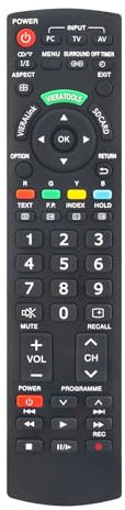 AULCMEET Remote Control,N2QAYB000399 New Replace Remote fit for Panasonic Viera LCD TV TH-L42U20 TX-LR19X10 TX-LR26X10 TX-LR32C10 TX-LR32X10 TX-LR37G10 TX-LR37S10 TH-L19X10