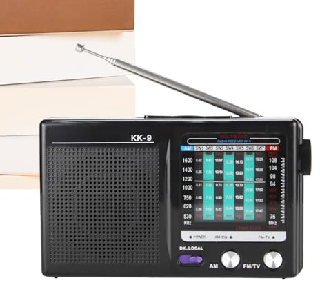 Radio Portable AM FM - Poste Radio AM/FM pour Maison | Électronique Haute Sensibilité pour Garage Voiture Cuisine Chambre Voyage Camping et Extérieur