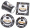 HEATSHAKING 1 Juego juego de de fiesta placas de graduación platos de fiesta plato taza negro platos graduada Graduation Party Sumplies Plates de papel blanco