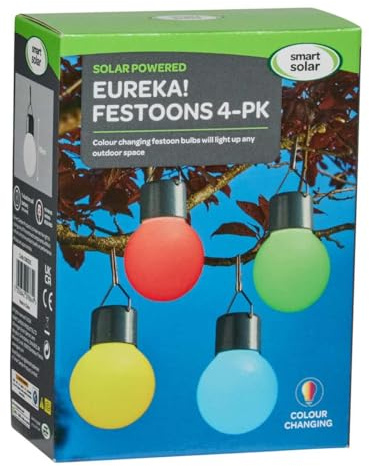 Smart Solar Eureka! Festoons LED Solar Light Bulbs (4 Pack)