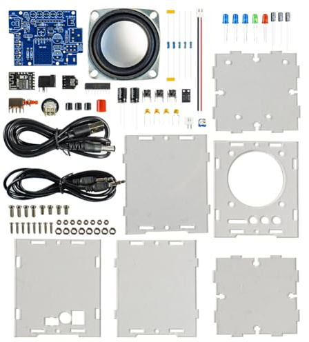 Veciado Kit de Haut-Parleur Bluetooth DIY Kit Électronique DIY Projet de Soudage Électronique Haut-Parleur Bluetooth DIY Kit de Production de Carte de Circuit Imprimé pour Haut-Parleur Bluetooth DIY