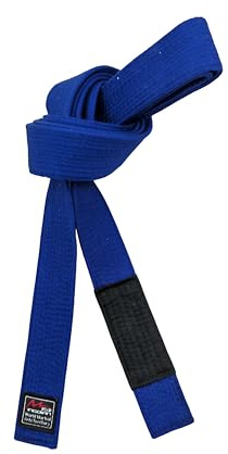 Generico Cintura da Jiu Jitsu Brasiliano per Adulti, Poliestere Cotone Rigido, Larghezza 4.5 cm, Bianco Blu Viola Marrone,Personalizzazione Nome e Strisce, Misure da A0 a A5 (Blu, A5≈340cm)