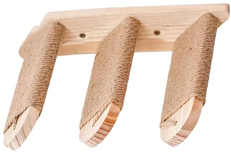 Fahoujs Robustes an Der Wand Montiertes Kletterleiter Aktivitätszentrum Aus Holz Für Vertikale Erkundungen Und Kompaktes Wohnen. Wandmontierte Katzenleiter
