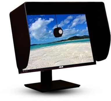 Ultr-Slim Frame LCD LED Video Monitor Hood Sunshade Sunhood for Dell HP Viewsonic Philips Samsung LG EIZO NEC ASUS ACER BENQ AOC Lenovo, passend for die Breite des Monitorrahmens