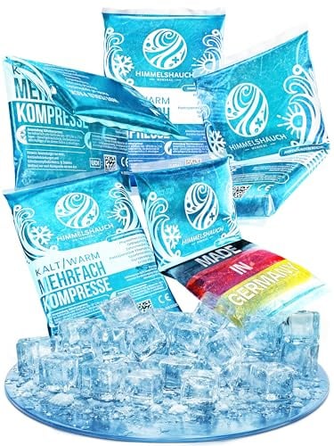 HIMMELSHAUCH MEDICAL Kühlpads 9x16 cm | 5er Set Kühlpack | Kalt Warm Kompresse wiederverwendbar | Kühlakku Gel | Kühlpacks mit Kühlgel | Kältekompresse Pads | Kühlbeutel Kinder | Cool Ice Pack