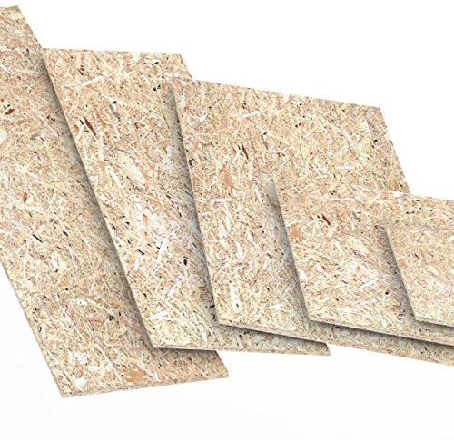 9mm OSB/3 Grobspanplatte Zuschnitt Größe: 800 x 800 mm Holz Platten Feuchtraum-geeignet nach DIN EN 300 Verlegeplatten Holzwerkstoff-Platten Spanplatten Länge bis 2000mm