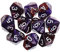 Sharplace 10 Stück DND Würfel für Rollenspiele, Polyedrische Würfel Dungeon and Dragons, Tischspielwürfel, 16 mm Acrylwürfel Puzzle Brettspielwürfel für Pathfinder DND RPG MTG D&D D10, Lila Kaffee