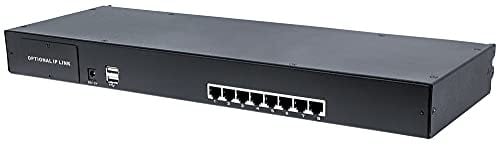 Intellinet 507882 Modularer 8-Port KVM-Switch mit Cat5-/VGA Schnittstelle schwarz