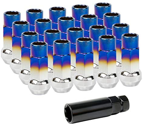 Lug Nuts Radmuttern Stahl M12x1,25 | Titanblau