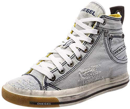 Diesel Damen Sneaker Schuhe Exposure IV HIGH TOP (Indigo Blue, Numeric_35)