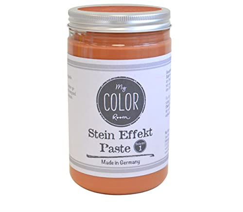 My COLOR Room Stein-Effekt (Terrakotta, 390 ml) Steinoptik Effekt Paste zum Basteln - Steinfarben wetterfest - Effektfarbe für Deko Innen und Außen Made in Germany