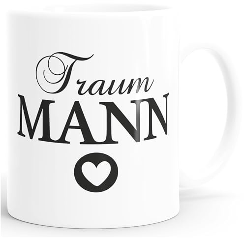 MoonWorks® Kaffee-Tasse Traumfrau/Traumman Geschenk Liebe Valentinstag Weihnachten Weiss Keramik-Tasse