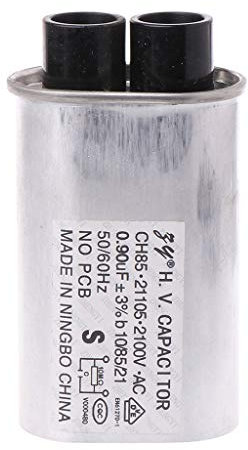 fivekim Ac 2100V Microwave Oven High Voltage Hv Capacitor 0.90Μf Replacement Universal Microwave High Voltage Capacitors Silver Tone, Black