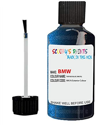 Gift Plaques UK Scobby Paints Car Scratch Repair Touch Up Paint 30ML For Bmw A76 Deep Blue Sea Metallic