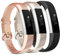 Vancle 3 Pack Kompatibel für Fitbit Alta HR Armband und Fitbit Alta Armband, Verstellbares Sport Ersatzarmband für Fitbit Alta HR/Fitbit Alta (Roségold/Gold/Schwarz, S)