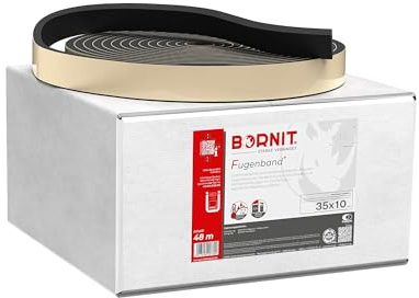 BORNIT Fugenband aus Polymerbitumen, 48 m Rolle (35x10 mm), für dauerhafte Asphaltfugen und Straßensanierung, zur langlebigen Abdichtung im Straßenbau