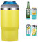 Gteller 4 in 1 Stainless Steel Can/Bottle Insulator, 14oz Two-Way Lids SUS Insulated Can Cooler, Beer Bottle Holder(Yellow)