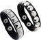 Eigso Armband Punk Gothic mit Weiche PU Leder und Glatten Nieten und Verschluss Damen und Herren