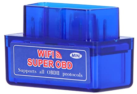OBD2 Scanner Code, für ELM327 12V OBD2 Scanner Mini WiFi Autodetektor Diagnoseadapter(Blau)