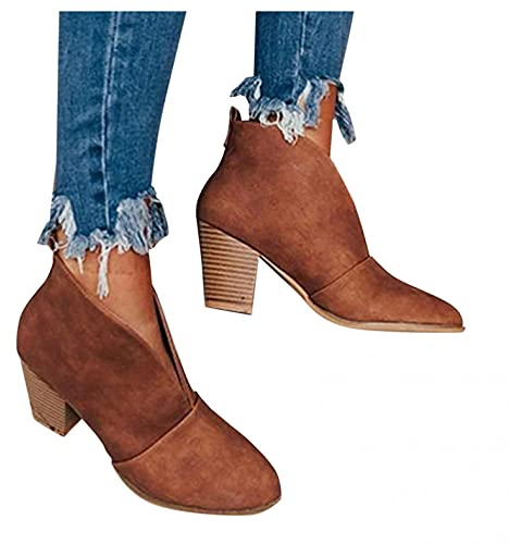 Stiefeletten Damen Sommer Damen Ankle Boots Kurzstiefel Elegant Hohl Schuhe Reißverschluss Kurze Stiefel Sommer Herbst Flache Schuhe mit Keilabsatz Atmungsaktive Freizeitschuhe für Sport Outdoor