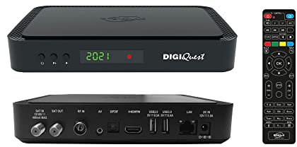 HDME Pack Décodeur Satellite Combo 4K Ultra HD HBBTV Q90 + Carte Tivùsat Activation Comprise - 2 Lecteurs de Carte, Fonction PVR / Time-Shift
