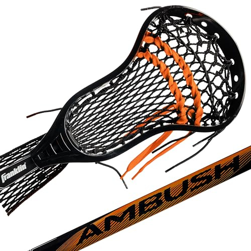 Franklin Sports Boys + Mens Lacrosse Sticks - Youth Attack + Midfield Lax Stick - Lightweight Kids + Adults Aluminum Lacrosse Stick - Ambush - 26