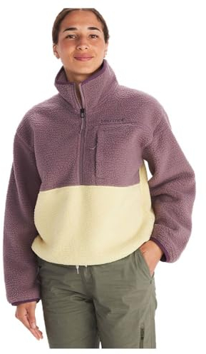 MARMOT Damen Aros Fleece 1/2 Zip Jacke, Hazy Purple/Wheat, Large