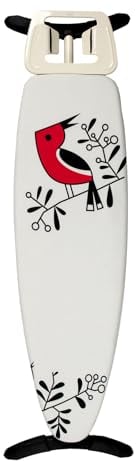 Tabla de Planchar YoungVIP | Área Planchado 116x35 cm | Patas Antideslizantes estables | Protector Suelo | Soporte Plancha | Funda 100% algodón+Relleno | Altura Regulable hasta 92 cm