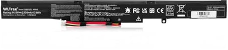 WLTree Remplacement Batterie A41-X550E pour ASUS A450J A450JF X450J X450JF X550ZA X550ZE F550Z F751MA F751SJ X751L X751LA X751LB X751LJ X751LN X751LX X751M X751MA X751N X751NA X751S X751SA Battery
