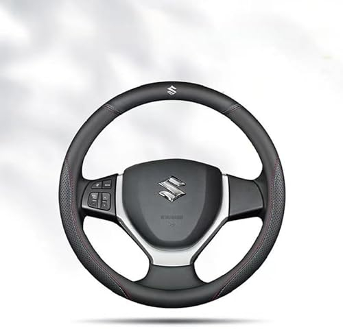 OSWINT Auto Lenkradbezug für Suzuki Jimny 2005-2018, Leder Lenkradhülle Lenkradabdeckung Lenkradschoner Lenkrad Abdeckung Lenkradschutz Autozubehör Innenraum