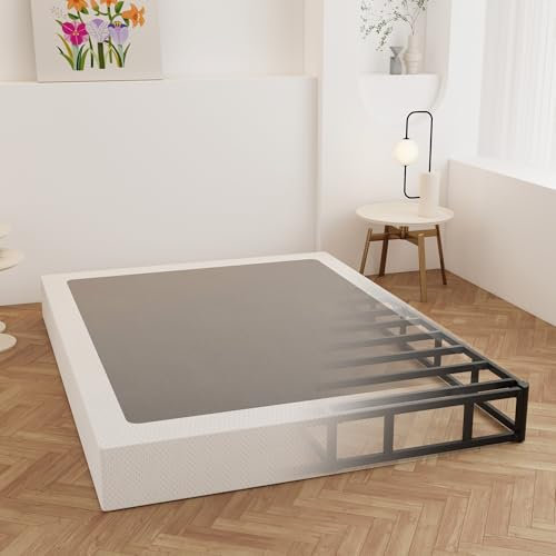 Maenizi 22,9 cm Boxspringbett für Queen-Bett, robuster Metall-Boxspringbett, Matratzenfundament, einfache Montage, geräuschfrei, Schwarz
