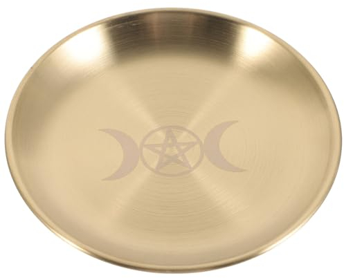 Angoily Pentagramm Platte Altar Tablett Ritual Platte Schmuck Schale Schreibtisch Zubehör