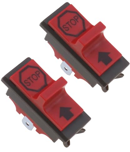 eMagTech Lot de 2 interrupteurs d'arrêt pour tronçonneuse Husqvarna 365 371 372 336 385 390 compatible avec tronçonneuses JONSERED 2063 2065 2165 2071 2171