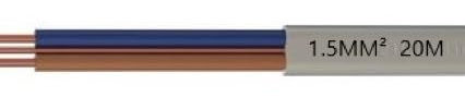 Electrical Grey Twin and Earth 6242YH Cable - 2.5mm Mains Socket Ring Twin and Earth 6242YH Cable (1.5MM² TWIN AND EARTH, 20, meter)