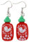 Zenvie Hot Chili Soßen-Ohrringe – niedliches Tropfen-Design aus Kunstharz, 1,5 cm x 5 cm, 5 cm, Zink Harz, Kein Edelstein