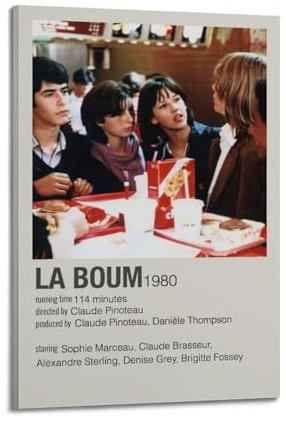 Szzmyo La Boum Filmposter, dekoratives Gemälde, moderne ästhetische Leinwand, Poster, Schlafzimmer-Kunst, Wohnzimmer, Dekoration, Poster, 40 x 60 cm, Rahmenstil