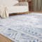 SIXHOME Blau 90 * 150cm Teppiche für das Wohnzimmer Neutraler Boho-Teppich Waschbar Rutschfester Moderner Geometrischer Teppich für Schlafzimmer Esszimmer Spielzimmer