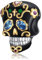 NUNUYAYA Charms Abaloriosde Cuentas Plata de Ley 925 con Circonita Cúbica Black Skull Charms Colgante Compatible con Niña Mujer Europeo Pulsera Collar