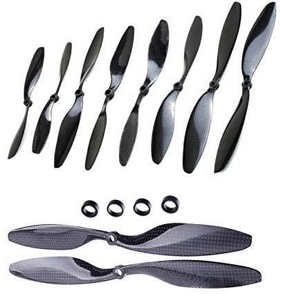 Wivplex 2 Paar 8045/1045/1047/1147/1238/1260/1245 Kohlefaser-Propeller RC Quadrocopter Hexacopter Multi Rotor Drohnenrotoren(1245 propellers)