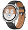 GIOPUEY Sangle Bracelet Compatible avec Huawei Watch GT 5/5 Pro 46mm, Cuir véritable - Black