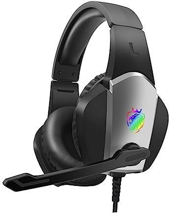 Uonlytech 1pièce Casque Gaming Professionnel avec Omnidirectionnel Et Éclairage LED Confort Optimal pour Pc Et Jeux