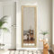 AAZZKANG Full Length Door Mirror Wooden Frame Large Wall Mirror 120L x 40W cm Rectangular Full Body Mirror for Bedroom Living Room Bathroom