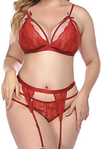 Nachthemd Damen Schlafanzug Weihnachten Damen Sexy Kleider Sexy Underwear Lingerie Dessous Curvy Damen BH Transparent Damen BH Set Rot Party Outfit Damen
