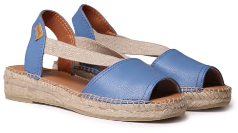 TONI PONS ETNA - Espadrille pour femme en cuir uni., denim, 39 EU