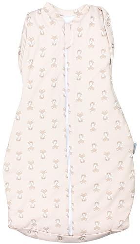 TupTam Baby Pucksack OEKO- TEX zertifizierte Materialien Swaddle Bag Wattiert Babyschlafsack 2.5 TOG unisex, Farbe: Wattiert 2.5 TOG/Fuchs Beige, Größe: 3-6 Monate