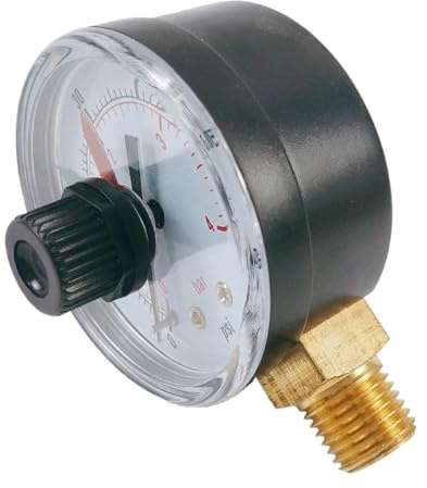 Krmoau Druckmesser Für Poolfilter,0-4 Bar Sandfilter Druckmesser - Wasserdichtes Manometer Mit Doppelfarbigem Zeiger Für Teich Aquarium Radiale Montage