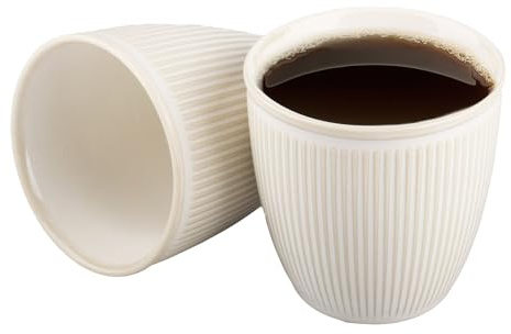 duisoad 2 Piezas Tazas de Café 150 ml Taza de Café sin Asa Set de Tazas de Espresso para Café y Bebidas de 120 ml, Apilable y Apto para Lavavajillas
